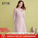愛(ài)特愛(ài)（EITIE）氣質(zhì)優(yōu)雅小香風(fēng)收腰連衣裙假兩件長(cháng)袖女裙2025春秋新款A2507521 花蜜粉63 M 160