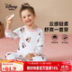 Disney baby迪士尼女童秋衣秋褲兒童內衣套裝中小童裝睡衣家居服秋 白色 130