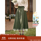 茵曼秋女裝文藝復古通勤中長(cháng)款學(xué)院風(fēng)純棉半身裙女傘裙子 卡其色1 M