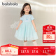 巴拉巴拉童裝女童裙子兒童連衣裙愛莎公主裙2025夏裝甜美艾莎網(wǎng)紗裙 藍(lán)色調(diào)00388 130