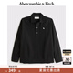 ABERCROMBIE & FITCH男裝25春夏百搭經(jīng)典小麋鹿老錢(qián)風(fēng)亞麻混紡長(cháng)袖襯衫KI125-5180 黑色 M (180/100A)