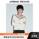 UR【HOT】2025秋季新款女裝學(xué)院海軍領(lǐng)口袋針織開衫UYY950079 米白 S