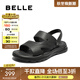 百麗（Belle）涼拖兩穿休閑鞋男2025新款商場(chǎng)同款厚底沙灘鞋8RH01BL5 黑色 44 (270mm)