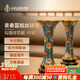 中外琺瑯美術(shù)館福運連升萬(wàn)壽連延勾蓮紋花觚花瓶景泰藍桌面擺件禮品生日禮物賀壽
