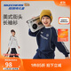 Skechers斯凱奇秋季新款兒童長(cháng)袖休閑運動(dòng)T恤衫男童條紋百搭上衣L325B013