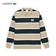 LACOSTE法國鱷魚(yú)男裝秋季復古校園風(fēng)條紋長(cháng)袖Polo衫|PH0683 4DM/駝色/拼色條紋 M