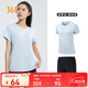 361°跑步運動套裝女士夏季衣服新款休閑短袖短褲兩件套662414001H-5