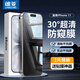 朗菱【2片30°防窺】適用蘋(píng)果17鋼化膜防窺iPhone17手機膜無(wú)黑邊高清玻璃防摔防偷窺保護隱私貼膜