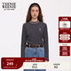 Teenie Weenie小熊女裝2025秋新款休閑簡(jiǎn)約時(shí)髦拼接條紋中領(lǐng)打底衫 藏青色 S 160