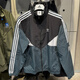 三葉草（Adidas）男女款梭織拼接立領(lǐng)夾克外套 KC3115 L