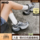 MIO【戚薇同款】米奧透氣老爹鞋厚底增高休閑運動(dòng)鞋輪胎鞋女鞋網(wǎng)面鞋 灰/白/黑色 37