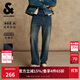 杰克·瓊斯（JACK&JONES） 男裝牛仔褲秋時(shí)尚經(jīng)典簡(jiǎn)約做舊水洗加絨寬松直筒褲子225432017