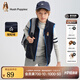 暇步士（Hush Puppies）【學(xué)院風(fēng)】童裝兒童男女大童秋季新款簡(jiǎn)約經(jīng)典版搖粒絨馬甲 藏藍 150