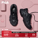 FILA斐樂(lè )官方貓爪鞋4代女鞋老爹鞋復古時(shí)尚休閑鞋網(wǎng)面透氣 黑-BK 37.5
