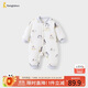 童泰（TONGTAI）嬰兒連體秋冬寶寶夾棉衣服兒童對開爬服TS43D247-DS灰色90cm