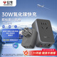 公牛（BULL）歐標(biāo)30W快充旅行插座/電源轉(zhuǎn)換器/轉(zhuǎn)換插頭 2C1A 適合德國(guó)西班牙法國(guó)韓國(guó)荷蘭等 GN-912GU30無(wú)開(kāi)關(guān)
