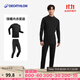 迪卡儂（DECATHLON）戶外滑雪速干跑步透氣輕量保暖舒適排汗彈力打底衣褲 【男士】黑色套裝 L