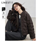 朗文斯?。↙.WEST）輕薄羽絨服女2025冬季新款簡(jiǎn)約通勤立領(lǐng)顯瘦面包服短外套 咖啡 S