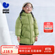 迷你巴拉女童長(cháng)款羽絨服冬季寶寶輕薄保暖兒童面包服外套 土灰綠40959 120