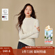 茵曼（INMAN）2025秋冬女裝新款休閑半高領(lǐng)綿羊毛針織衫百搭保暖打底衫毛衣 白色 S