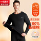 恒源祥秋衣秋褲男純棉大碼薄款男士寬松保暖內衣套裝全棉加肥加大棉毛衫 【純棉抗菌圓領(lǐng)】黑色 5XL (推薦體重200-240斤)