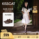 KISSCAT接吻貓西西里陳都靈同款25秋兩穿一腳蹬單鞋瑪麗珍不累腳奶奶鞋 咖啡色 38