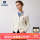 Navigare意大利小帆船全羊毛長(cháng)袖針織開(kāi)衫保暖毛衣2334094508 白 M 