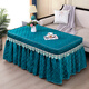 薇妮娜烤火桌子罩套電爐罩套長(cháng)方形茶幾桌布罩烤火被電烤爐罩子取暖桌罩 1.8倍雙面絨4頁(yè)裙擺-墨綠 160*80*65送皮罩