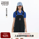 Teenie Weenie小熊女裝牛仔背帶褲2025春季新款復(fù)古潮流時(shí)尚連體褲