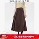 佐丹奴裙子女秋冬純棉燈芯絨復古a字裙大擺半身長(cháng)裙13465865