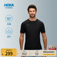 HOKA男女款夏季專(zhuān)業(yè)跑步輕量短袖T恤透氣運動(dòng)輕便修身舒適輕盈 黑色-男款 （尺碼偏大） S