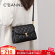 千百度（C.BANNER）包包女包牛皮斜挎包單肩小方包高端品牌生日禮物高級感送女友老婆