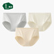 松山棉店女士?jì)妊澬陆?A抑菌襠A類(lèi)透氣三角褲米白+膚色+銀灰L