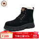 駱駝雪地靴戶(hù)外加厚加絨保暖棉鞋男靴 P15W201012 黑色 41