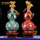 伯莎丹頓北京景泰藍葫蘆花瓶擺件客廳玄關(guān)中式福祿大葫蘆花瓶20寸祝壽禮品 【藍色葫蘆】