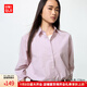 優(yōu)衣庫女裝全棉襯衫/長(cháng)袖襯衣空調衫薄外套通勤長(cháng)絨棉新款479078 16 紅色 L /160/88A