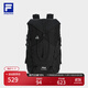 FILA 黃景瑜同款|斐樂(lè )官方背包2025夏季新款戶(hù)外運動(dòng)大容量雙肩包 深黑-BK XS