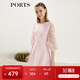 PORTS寶姿女裝 秋冬新品針織長(zhǎng)袖短連衣裙SL9K256LKE015 日暮粉 M