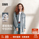 森馬（Semir）森柔牛仔|牛仔襯衫女中長(cháng)款秋oversize長(cháng)袖襯衣街頭103524105003