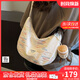 viney品牌帆布包包女包新款斜挎包大容量生日禮物送女友老婆 【米白色】實(shí)用高級(jí)感洋氣餃子包 小眾輕奢時(shí)尚休閑單肩包