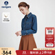 Navigare意大利小帆船長(cháng)袖牛仔襯衫女士2025新款純棉親膚尖領(lǐng)襯衣休閑上衣 海軍藍 S