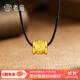 老廟黃金轉(zhuǎn)運(yùn)珠足金六字真言桶珠手鏈項(xiàng)鏈送女友送老婆生日節(jié)禮物 【項(xiàng)鏈款】六字真言：約1g