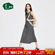 松山棉店商場(chǎng)同款二合一薄荷條紋女士帶杯背心裙無(wú)袖長(cháng)款顯瘦睡裙休閑寬松 黑白條 L (165)