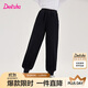 笛莎（DEESHA）童裝女童加絨褲子2025秋冬款女孩保暖甜美基礎百搭休閑束腳褲