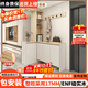 萌幻特斯【包安裝】實(shí)木入戶(hù)轉角玄關(guān)一體客廳玻璃酒柜奶油風(fēng)屏風(fēng)隔斷鞋柜 C款屏風(fēng)左屏風(fēng)柜長(cháng)0.9m-鞋柜1.2m