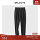 巴魯特【加絨加厚】休閑褲男保暖褲子男士松緊腰直筒褲冬季休閑長(cháng)褲男 黑色 XL