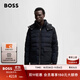 BOSS博斯男士光澤面料連帽絎縫羽絨服 404-深藍色 XL (52)