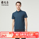 雅戈爾（YOUNGOR）短袖POLO衫男可機洗桑蠶絲混紡無(wú)縫壓合隨性不易變形2025新品 暗藍VSZS513119GCA L （推薦135-150斤）