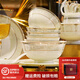 曼遠(yuǎn)感碗碟套裝家用輕奢骨瓷餐具景德鎮(zhèn)喬遷陶瓷碗盤喬遷禮品 華爾茲16人豪華套裝 88件套