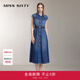 MISS SIXTY連衣裙女無(wú)袖開(kāi)衩復古性感休閑通勤甜酷工裝風(fēng) 深藍 XS